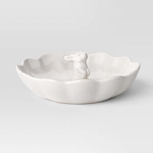 NWT - Stoneware Peek-a-Boo Bunny Candy Bowl Threshold